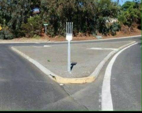 Fork in road